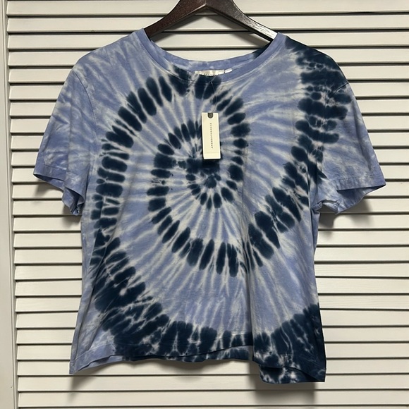 Anthropologie RD Style Spiral Tie-Dye Short Sleeve Tee - Picture 1 of 4